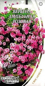 Вербена  ампельная "Розовая" ТМ "Семена Украины" 0.1г18