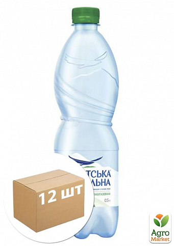 Вода ТМ "Карпатська джерельна" средний газ.  0,5л упаковка 12шт
