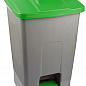 Бак для сміття з педаллю Planet 100 л сіро-зелений (6824)