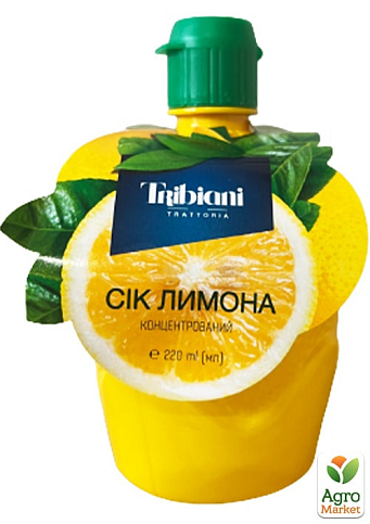 Сок лимона концентрированный ТМ "Tribiani" 220мл упаковка 15 шт - фото 2