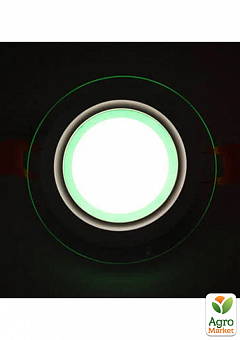 LED панель Lemanso LM1037 Сяйво 9W 720Lm 4500K + зеленый 85-265V / круг + стекло (336106)2