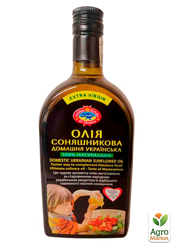 Масло домашнее (украинское) подсолнечное ТМ "Агросельпром" 500 мл упаковка 10шт - фото 2