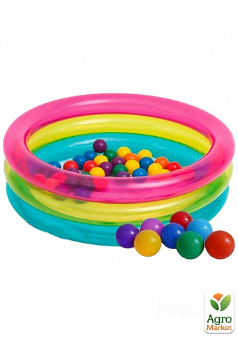 Детский надувной бассейн с шариками 86х25 см ТМ "Intex" (48674)