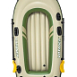 Двомісний надувний човен Bestway Voyager X2 Raft, 3-х камерний, 232 х 118 см, весла, ручний насос (65163) 