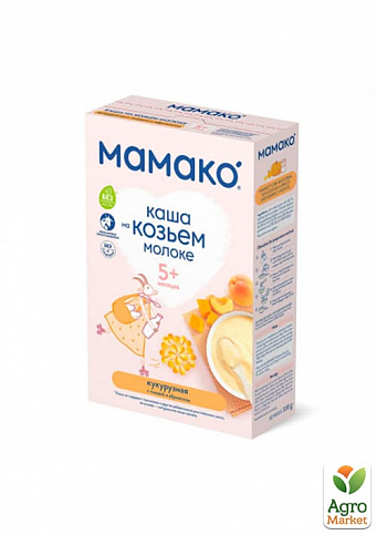 Каша молочная кукурузная с тыквой и абрикосом на козьем молоке Мамако, 200г