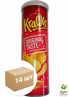 Чіпси картопляні Оригінал ТМ "Kracks" 160г упаковка 14 шт1