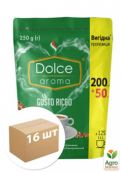 Кофе растворимый ТМ "Dolce Aroma" 250 г упаковка 16шт2
