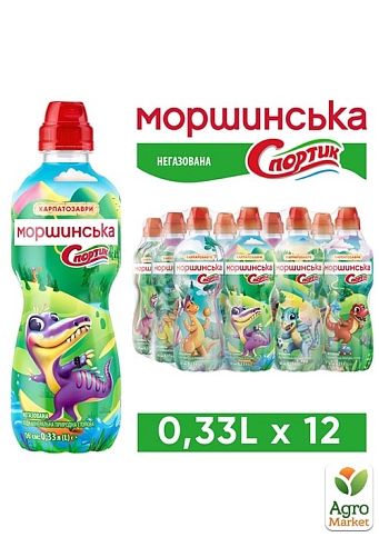 Минеральная вода Моршинская Спортик негазированная 0,33л (упаковка 12 шт)