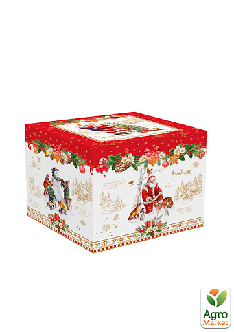 Набір порцелянових тарілок "Різдвяні спогади" 4 шт – 11 см (R1009#CHTR) - фото 2