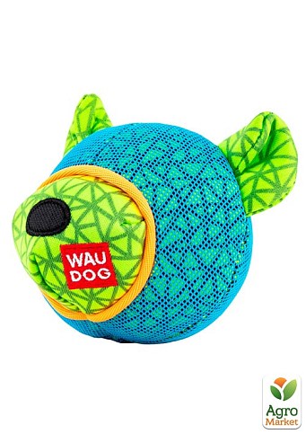 Игрушка для собак WAUDOG Fun, "Медведь", Ш 12 см, Д 11 см голубой (62052)