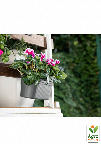 Горшок для цветов балконный подвесной Camellia 3 л фиолетовый (11480) - фото 2