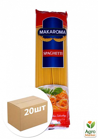 Макароны Spaghetti (Спагетти) 1.8мм ТМ"MAKAROMA" 500г упаковка 20шт