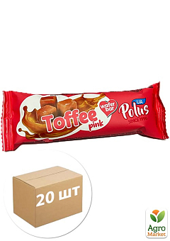 Вафельный батончик со вкусом клубники TM "Polus" 30 г упаковка 20 шт1