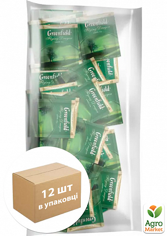 Чай Зеленый дракон (пакет) ТМ "Greenfield" 100 пакетиков по 2г упаковка 12шт - фото 2