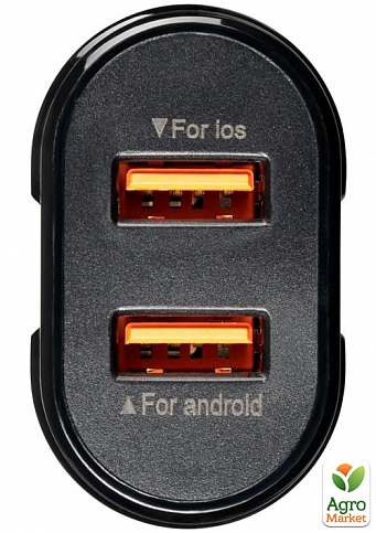 Зарядний пристрій Gelius Pro Avangard GP-HC06 2USB 2.4A + кабель iPhone X Black - фото 3