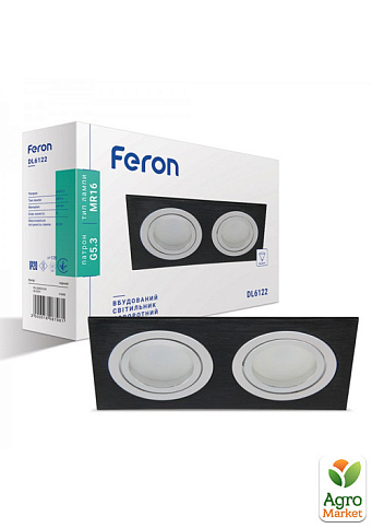 Встраиваемый светильник Feron DL6122 черный (01808)