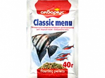 Акваріус Classic Menu Сухий корм для риб, які плавають пелети 40 г (3101470)