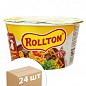 Локшина яєчна швидкого приготування (з грибами по домашньому) чашка ТМ "Rollton" 75г упаковка 24шт