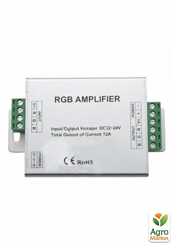 Усилитель RGB сигнала LEMANSO для св/ленты DC12V-24V 144W-288W алюм. корпус / LM9501 (939001) - фото 2