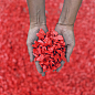 Цветные декоративные камни "Красные" фракция 5-10 мм 1 кг купить