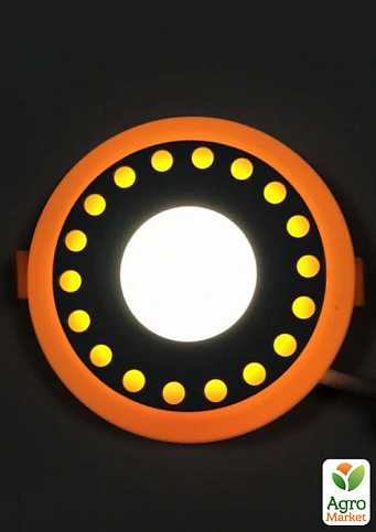 LED панель Lemanso LM537 "Точечки" коло 3+3W жовта підсв. 350Lm 4500K 85-265V (331660)