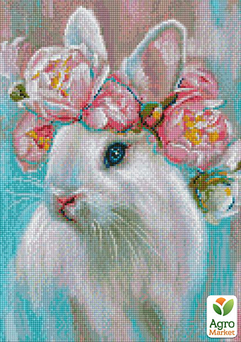 Алмазная мозаика - Белый кролик  Идейка AMO7531