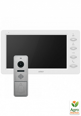 Комплект відеодомофону Arny AVD-7842 білий + срібло