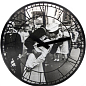 Настінний годинник 3D "Kiss me in New York" Ø39 см (3214)