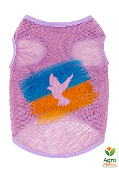 Майка для собак WAUDOG Clothes малюнок "Прапор", сітка, M, B 38-41 см, C 20-23 см рожевий (302-0229-7)2
