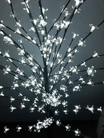 Нічник дерево Сакури 1,5 м чорний стовбур колір свічення білий SLK11-355202 - фото 3