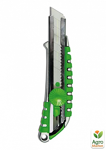 Нож с оборотным фиксатором упрочненный металлический 18мм "TM "Colorado" 13-605