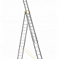 Алюминиевая трехсекционная профессиональная лестница 3*16 ТМ ТЕХПРОМ P3 9316
