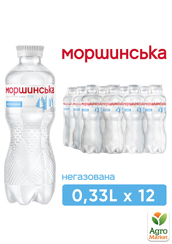 Минеральная вода Моршинская негазированная 0,33л (упаковка 12 шт)