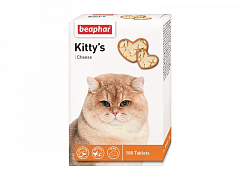 Beaphar Kitty's + Cheese Вітамінізовані ласощі для кішок з сиром, 180 табл. 145 г (1259440)1