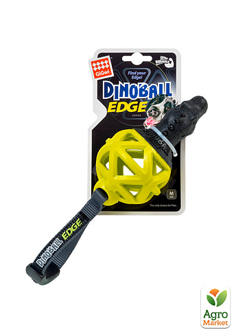 Игрушка для собак Динобол Т-рекс Эдж GiGwi Push to mute, резина, 28 см (2329) - фото 2