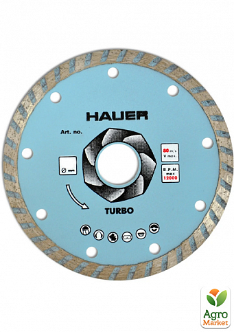 Алмазный диск "TURBO" 115мм TM "Hauer" 22-845