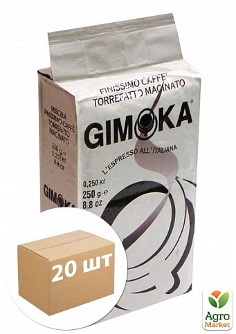 Кофе молотый (Gusto Ricco Biancо) белый ТМ "GIMOKA" 250г упаковка 20шт