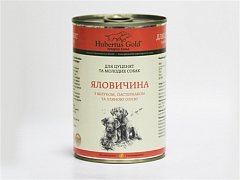Корм консервированный Хубертус Гольд консервы для щенков Говядина, пастернак и яблоко  400 г (1132051)2