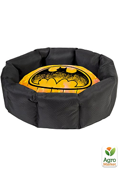 Лежанка для собак WAUDOG Relax, рисунок "Бэтмен 1", с сменной подушкой, S, Ш 34 см, Дл 45 см, В 17 см (224-0150)1