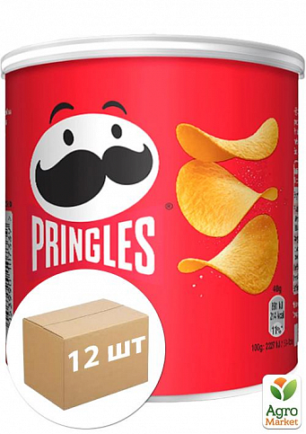 Чіпси Original (оригінал) ТМ "Pringles" 40г упаковка 12 шт 