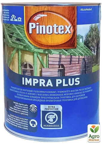 Пропитка для скрытых деревянных конструкций Pinotex Impra Plus Зеленый 5 л