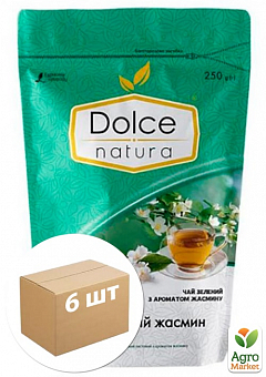 Чай Королевский жасмин (зеленый) дой-пак ТМ "Dolce Natura" 250г упаковка 6шт2
