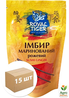 Імбир маринований ТМ "Royal Tiger" 70г упаковка 15 шт1