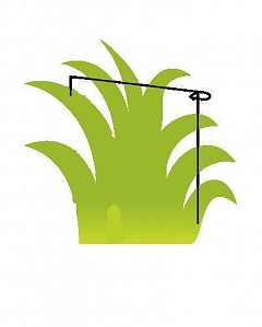 Комплект опора-огорожу для рослин ТМ "ORANGERIE" тип L (зелений колір, висота 800 мм, ширина 340 мм, діаметр дроту 5 мм)1
