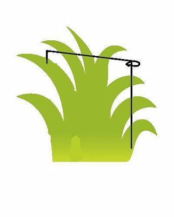 Комплект опора-огорожу для рослин ТМ "ORANGERIE" тип L (зелений колір, висота 800 мм, ширина 340 мм, діаметр дроту 5 мм)