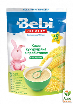Каша безмолочная Кукурузная Bebi Premium, 200 г1