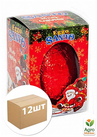 Яйце з сюрпризом "Санта" ТМ "Саадет" 60г упаковка 12 шт