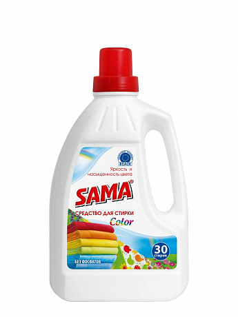 Средство для стирки цветных вещей "SAMA" "Color" 1500 мл