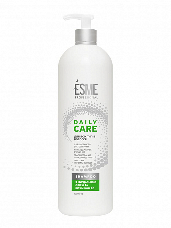 Шампунь для ежедневного ухода за всеми типами волос с миндальным маслом и витамином В5 с дозатором ТМ "ESME" 1000 г