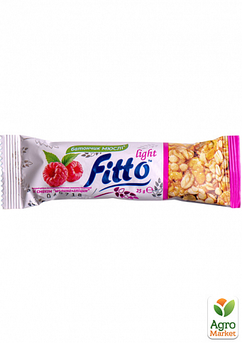 Батончик-мюсли ТМ "Fitto light" малина + глицин упаковка 12 шт - фото 2